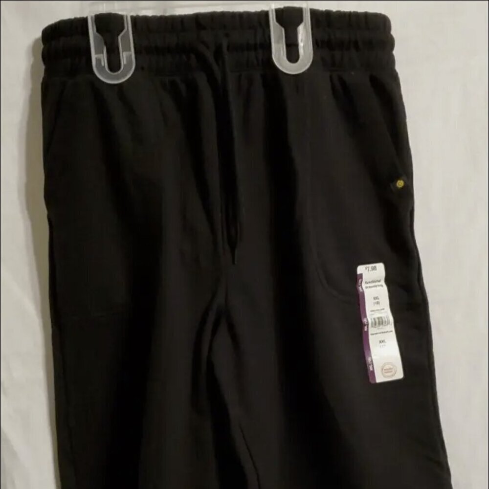 Wonder Nation Boys French Terry Shorts XXL(18) Black Cotton Blend NWT (CC18)